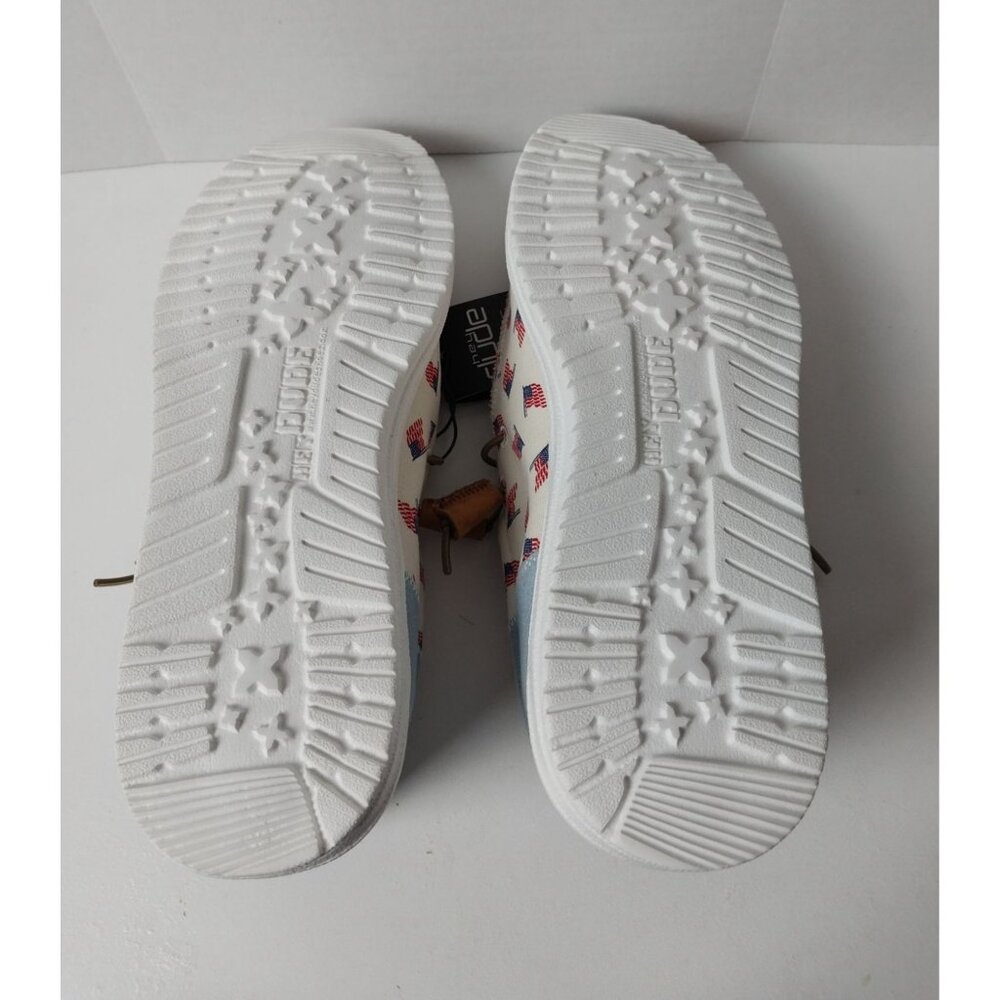 NWT Hey Dude Wally Americana Patriotic Slip On Sneaker Sz 11 - Picture 6 of 11